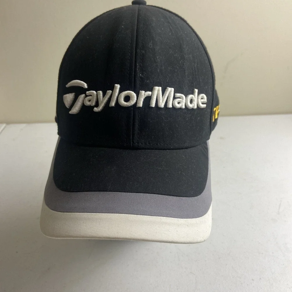 Taylor Made Golf Hat Cap Adjustable Black Velour T-Max‎ Gear Burner Clean